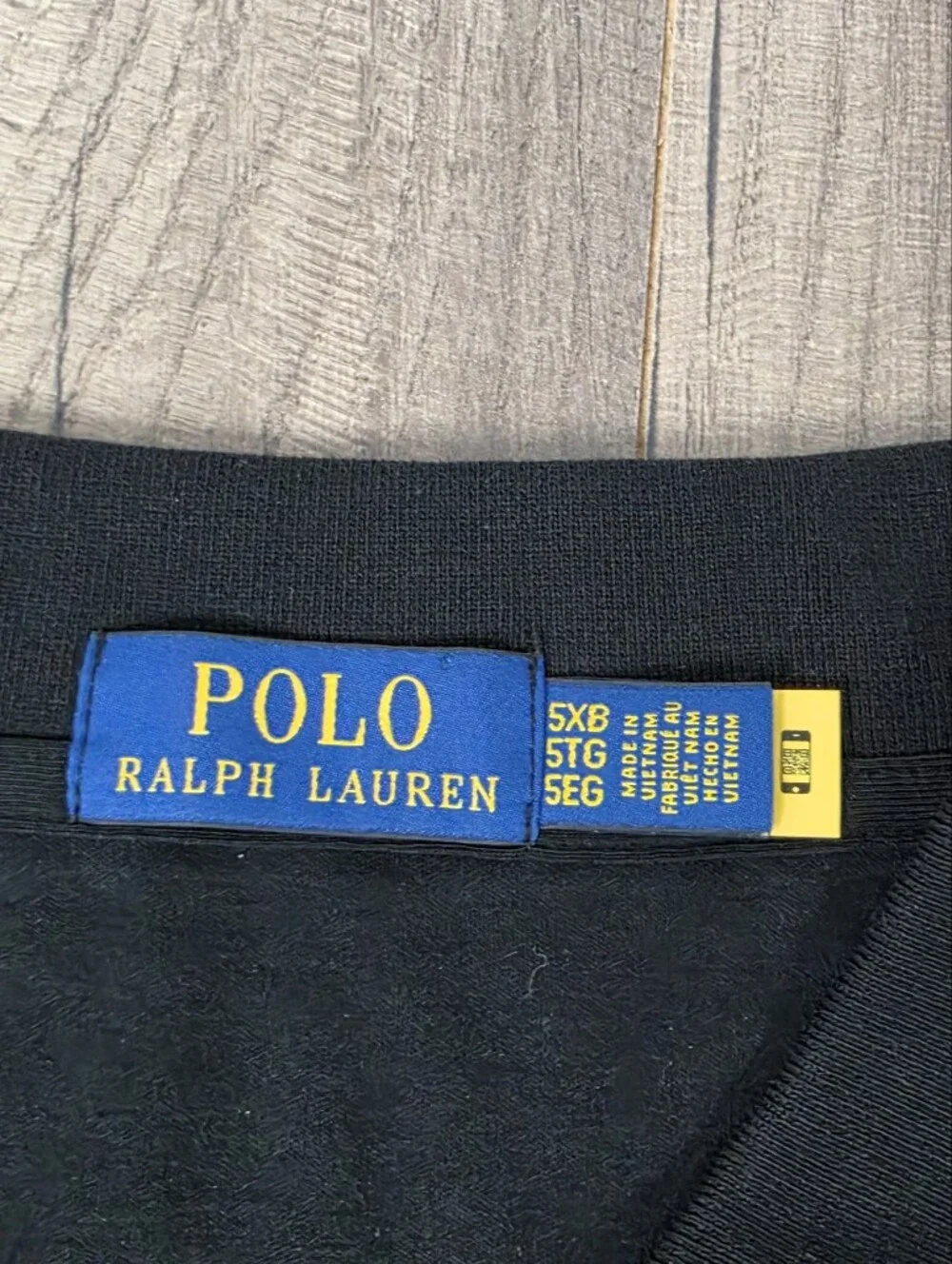 NWOT Polo Ralph Lauren Black Polo Shirt Preppy Classic Athleisure 5XB Big & Tall